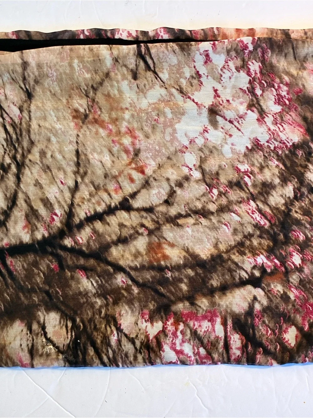 Apt. 9 Infinity Scarf Brown Floral Abstract Boho Burgundy Lightweight